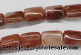 CDQ19 15.5 inches 8*10mm rectangle natural red quartz beads wholesale