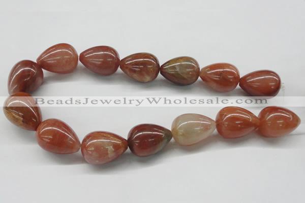 CDQ40 15.5 inches 22*30mm teardrop natural red quartz beads