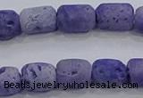 CDQ602 8 inches 6*8mm drum druzy quartz beads wholesale