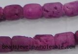 CDQ604 8 inches 6*8mm drum druzy quartz beads wholesale