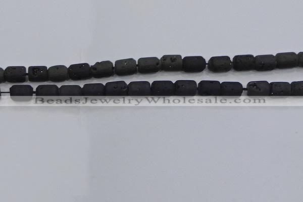 CDQ615 8 inches 6*8mm drum druzy quartz beads wholesale