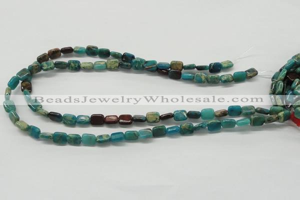 CDS21 16 inches 8*10mm rectangle dyed serpentine jasper beads wholesale