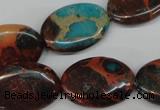 CDS210 15.5 inches 18*25mm oval dyed serpentine jasper beads