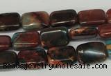 CDS214 15.5 inches 10*14mm rectangle dyed serpentine jasper beads