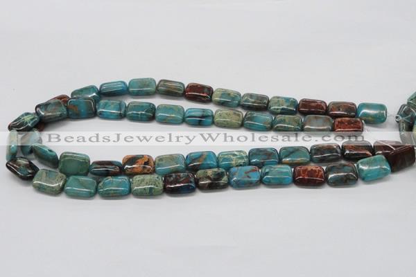 CDS23 16 inches 12*16mm rectangle dyed serpentine jasper beads wholesale