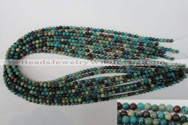 CDS25 15.5 inches 4mm round dyed serpentine jasper beads