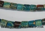 CDS254 15.5 inches 8*8mm tube dyed serpentine jasper beads