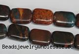 CDS265 15.5 inches 12*16mm rectangle dyed serpentine jasper beads