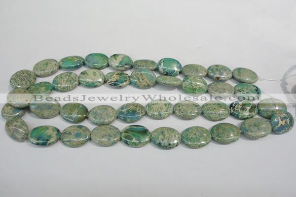 CDS274 15.5 inches 15*20mm oval dyed serpentine jasper beads