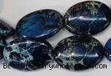 CDT236 15.5 inches 18*25mm oval dyed aqua terra jasper beads