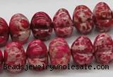 CDT24 15.5 inches 10*14mm pumpkin dyed aqua terra jasper beads