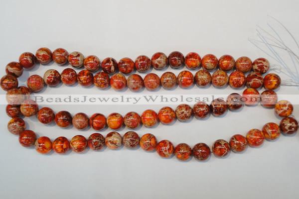 CDT494 15.5 inches 12mm round dyed aqua terra jasper beads