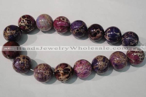 CDT699 15.5 inches 24mm round dyed aqua terra jasper beads