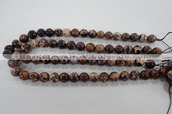 CDT844 15.5 inches 12mm round dyed aqua terra jasper beads wholesale