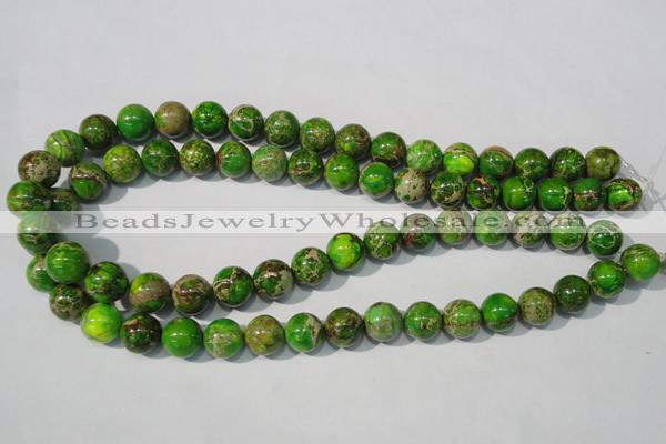 CDT922 15.5 inches 12mm round dyed aqua terra jasper beads