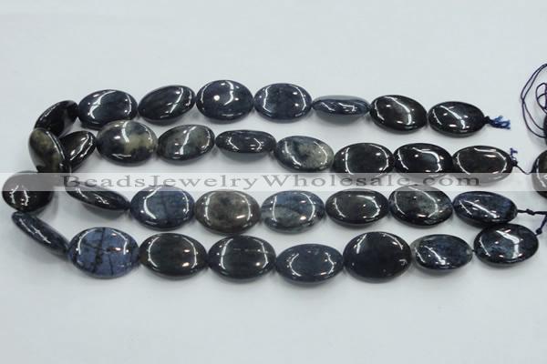 CDU01 15.5 inches 18*25mm oval natural blue dumortierite beads