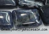 CDU04 15.5 inches 22*32mm rectangle natural blue dumortierite beads