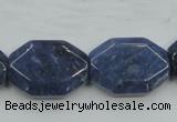 CDU06 15.5 inches 18*25mm octagonal natural blue dumortierite beads