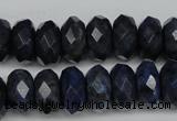 CDU120 15.5 inches 6*10mm faceted rondelle blue dumortierite beads