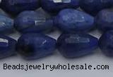 CDU214 15.5 inches 10*15mm faceted teardrop blue dumortierite beads