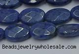 CDU217 15.5 inches 10*14mm faceted oval blue dumortierite beads