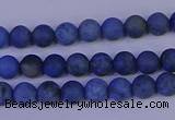 CDU300 15.5 inches 4mm round matte blue dumortierite beads