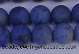 CDU304 15.5 inches 12mm round matte blue dumortierite beads