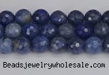 CDU322 15.5 inches 4mm faceted round blue dumortierite beads