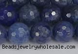 CDU325 15.5 inches 10mm faceted round blue dumortierite beads