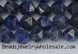 CDU330 15.5 inches 6mm faceted nuggets blue dumortierite beads