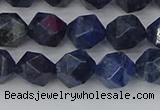 CDU331 15.5 inches 8mm faceted nuggets blue dumortierite beads