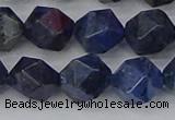 CDU333 15.5 inches 12mm faceted nuggets blue dumortierite beads