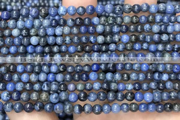 CDU350 15.5 inches 4mm round blue dumortierite beads wholesale