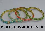 CEB102 6mm width gold plated alloy with enamel bangles wholesale