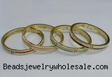 CEB112 7mm width gold plated alloy with enamel bangles wholesale