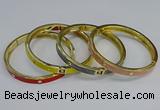 CEB113 7mm width gold plated alloy with enamel bangles wholesale