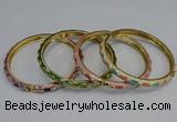 CEB114 6mm width gold plated alloy with enamel bangles wholesale