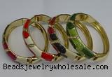 CEB122 16mm width gold plated alloy with enamel bangles wholesale