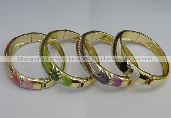 CEB124 16mm width gold plated alloy with enamel bangles wholesale