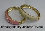 CEB125 16mm width gold plated alloy with enamel bangles wholesale