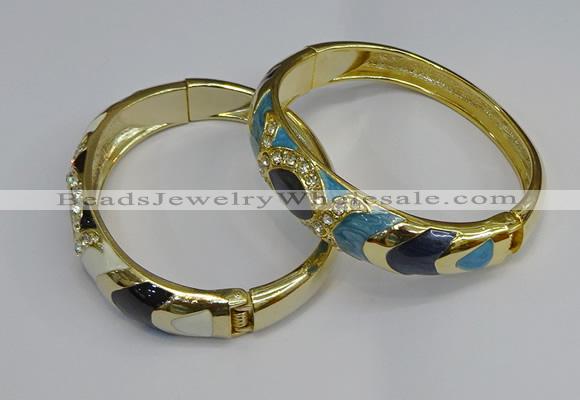 CEB127 16mm width gold plated alloy with enamel bangles wholesale