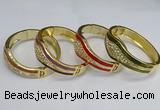 CEB129 22mm width gold plated alloy with enamel bangles wholesale