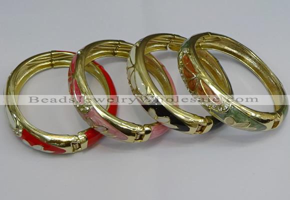 CEB132 16mm width gold plated alloy with enamel bangles wholesale