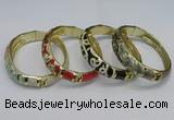 CEB134 16mm width gold plated alloy with enamel bangles wholesale