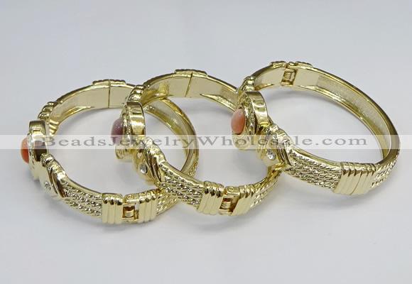 CEB137 22mm width gold plated alloy with enamel bangles wholesale