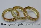 CEB143 18mm width gold plated alloy with enamel bangles wholesale