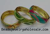 CEB149 18mm width gold plated alloy with enamel bangles wholesale