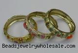 CEB153 17mm width gold plated alloy with enamel bangles wholesale