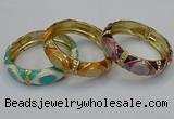 CEB158 17mm width gold plated alloy with enamel bangles wholesale