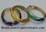 CEB160 17mm width gold plated alloy with enamel bangles wholesale